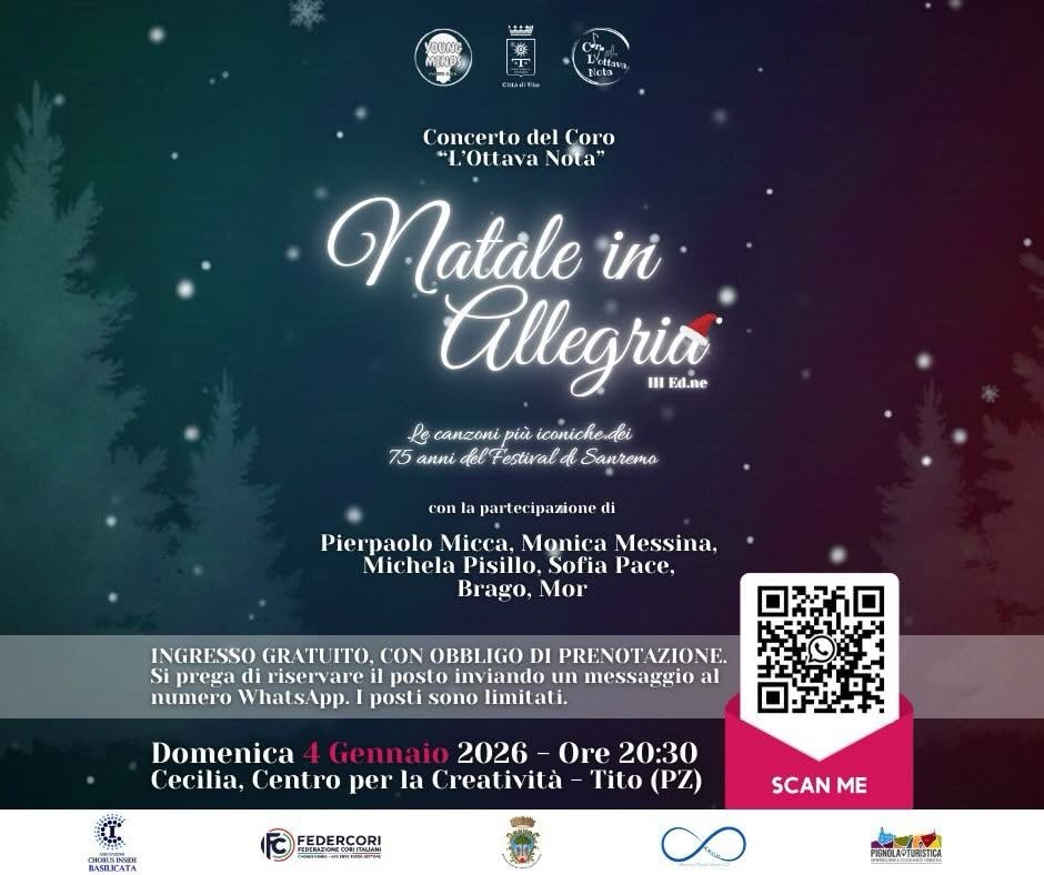 NATALE IN ALLEGRIA – TERZA EDIZIONE: IL CORO “L’OTTAVA NOTA”